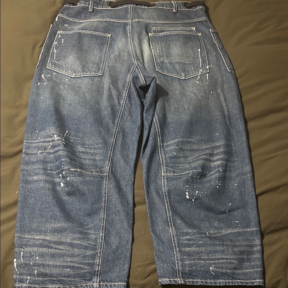 We The Free Moxie Dark Blue Wide Leg Jeans - Picture 9 of 13